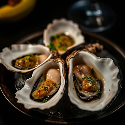 Fresh Oysters on the Half Shell with mignonette sauce