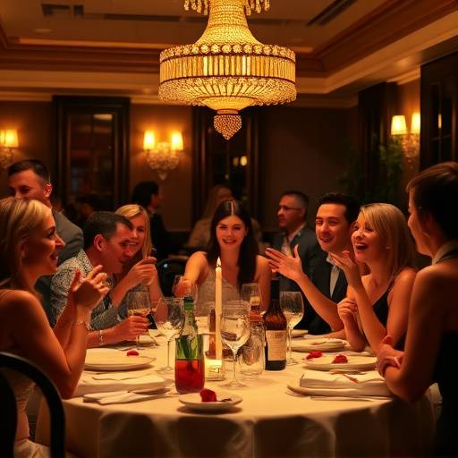 Guests enjoying a special event at The Gilded Spoon restaurant