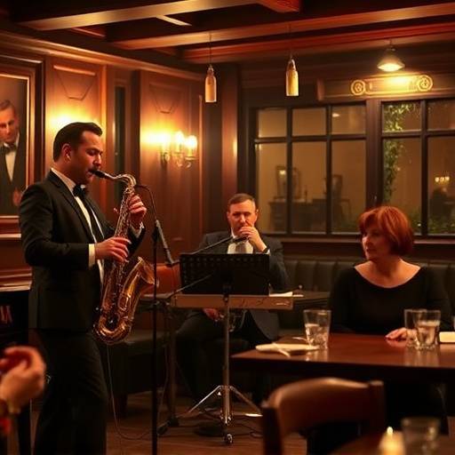 Live jazz music performance during a special event at the restaurant