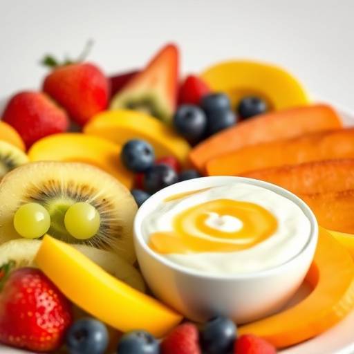 Seasonal Fruit Platter with honey-yogurt dipping sauce