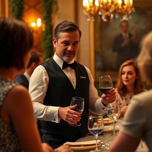 Sommelier Carlos Ramirez presenting a wine tasting to discerning guests